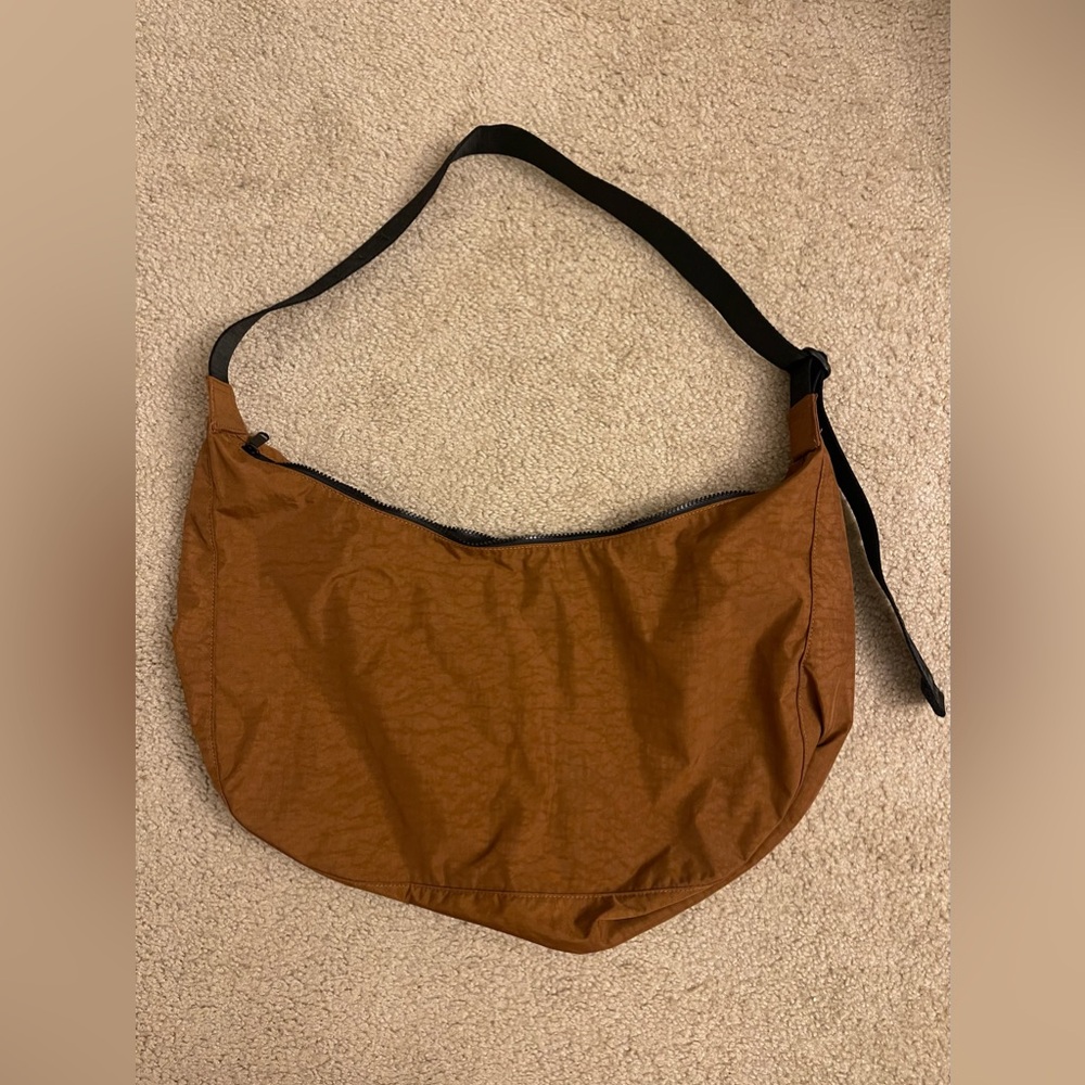Baggu Brown large nylon crescent bag